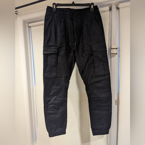 H&M Black Cargo Joggers Size S - Picture 3 of 6